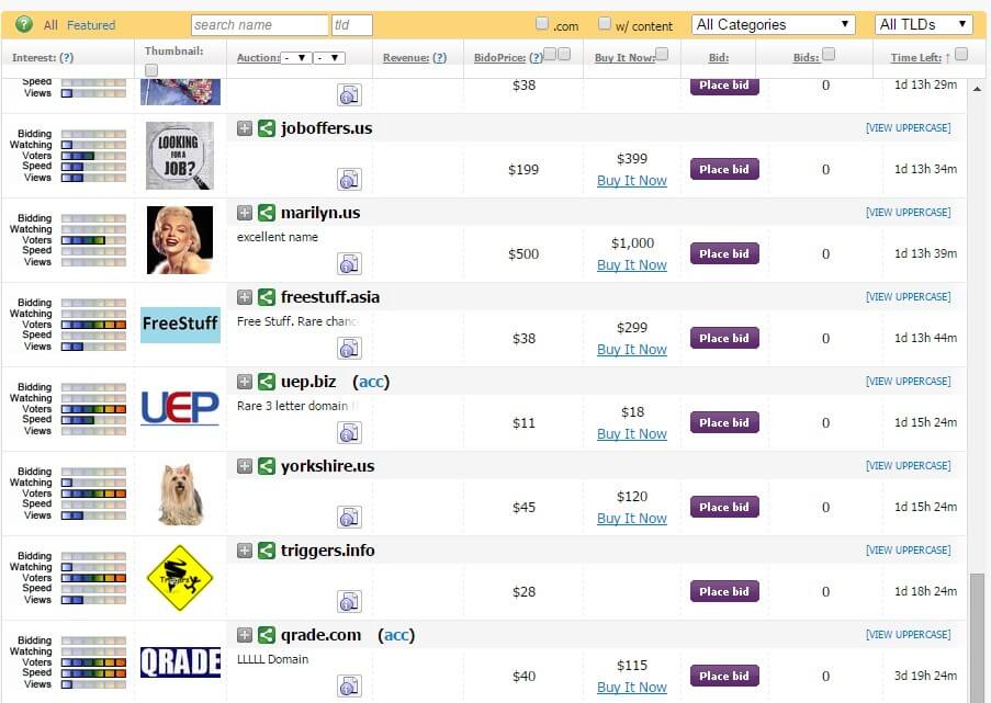 Аукион доменных имен